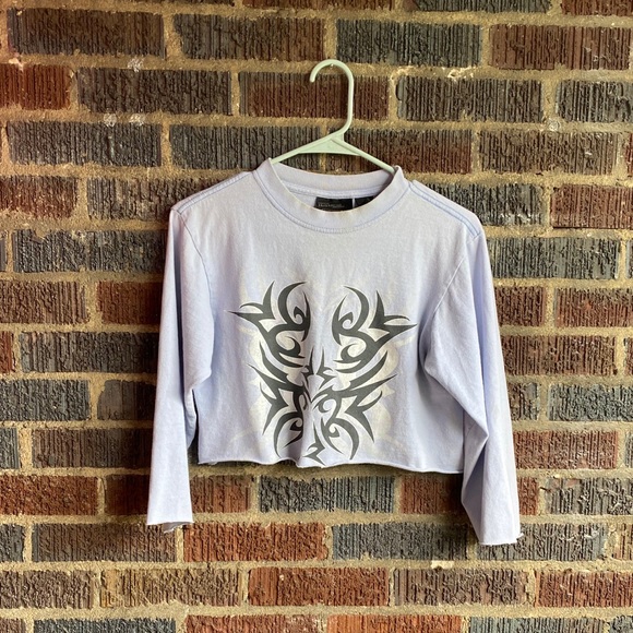 vintage 90s cropped tee shirt - Picture 1 of 3